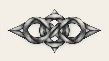 Intricate infinity knot design