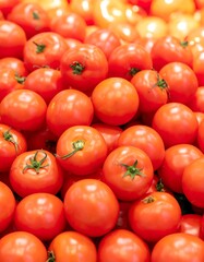 Close-up of many red tomatoes
