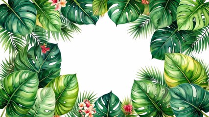 Tropical leaf border design