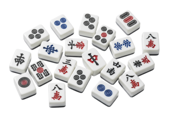 Mahjong tiles isolated 