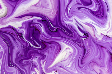 Abstract purple and white fluid art