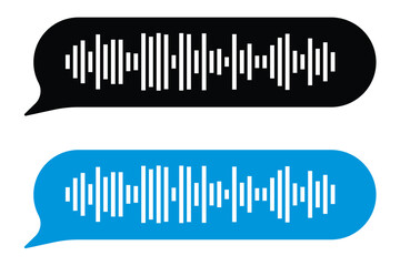 Voice memo interface elements. Vector elements for music player, podcasts, mobile voice message, streaming in eps 10.