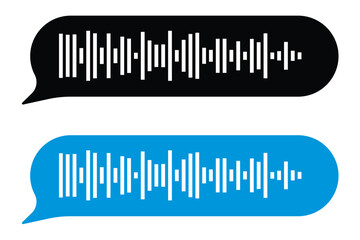Voice memo interface elements. Vector elements for music player, podcasts, mobile voice message, streaming in eps 10.