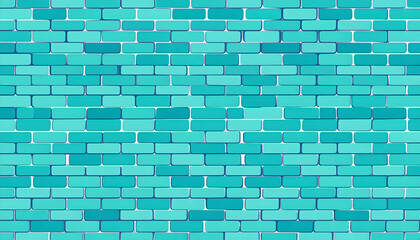 Teal Brick Wall Texture Background