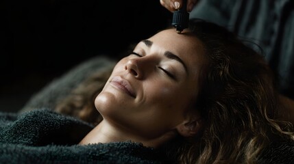 Therapeutic aromatherapy session with essential oils