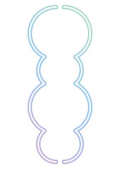 縦長の円が連なるグラデーションフレーム・装飾ラインデザイン