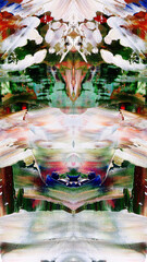 Abstract art background . Hand painting artwork on canvas .