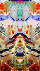 Fototapeta premium Abstract art background . Hand painting artwork on canvas .