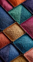 Colorful Diamond Pattern Tiles Abstract