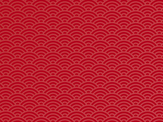 背景素材　正月　和風　和柄　赤　青海波　