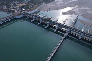 Gandak Barrage, Valmikinagar, India-Nepal Border, Bihar