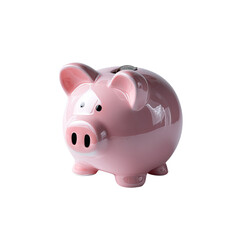 Fototapeta premium Adorable Pink Piggy Bank for Saving Money and Financial Planning