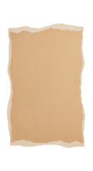 Torn light brown paper sheet isolated PNG with Transparent Background