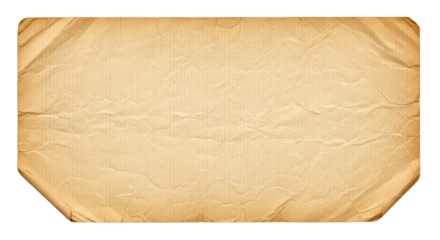 Vintage style paper document with textured surface isolated PNG with Transparent Background
