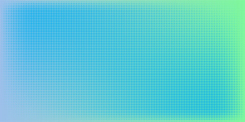 Abstract Gradient Pattern with Blue and Green Halftone Dots Design