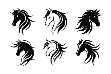 Horse Head Vector Illustration Stock Illustrations