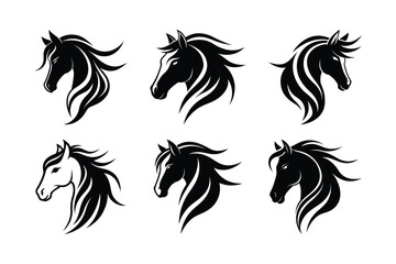 Horse Head Vector Illustration Stock Illustrations