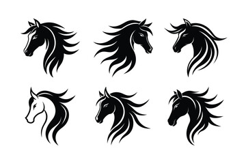 Horse Head Vector Illustration Stock Illustrations