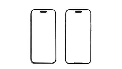 Smart phone Mockup new generation isolated screen Transparent of PNG image for Infographic Business web site design app advertise Mobile phone app user experience UX or app UX	