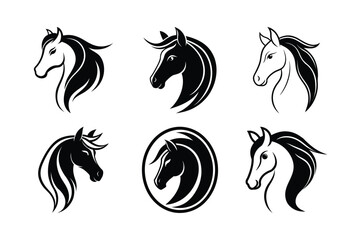 Horse Head Vector Illustration Stock Illustrations
