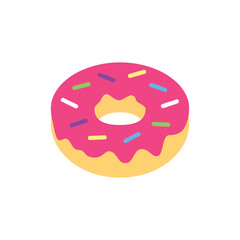 donut or Doughnut vector on white background. 