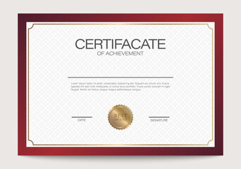 Minimalistic and understated design of an award diploma or certificate
