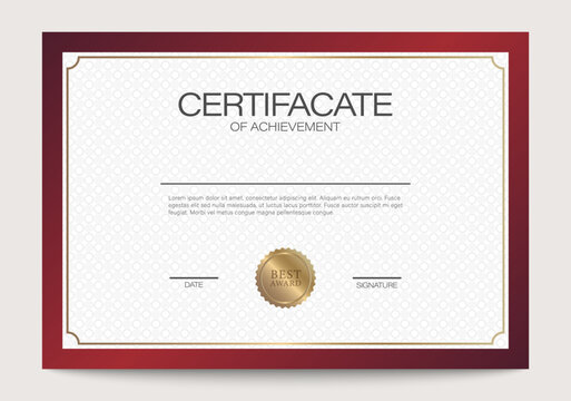 Minimalistic and understated design of an award diploma or certificate