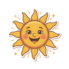 Smiling schoolgirl with backpack isolated on transparent background looking straight at camera