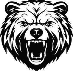 Large Collection of Wildlife Silhouettes: Bears, Deer, and Other Animals in Black and White Vector Graphics.