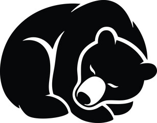 Large Collection of Wildlife Silhouettes: Bears, Deer, and Other Animals in Black and White Vector Graphics.