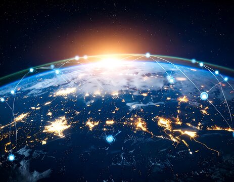 Earth network, global connection