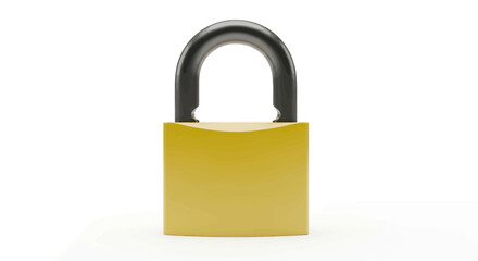 Yellow Padlock with Dark Gray Bow