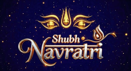Elegant Shubh Navratri Festival Greeting Illustration with Mandala and Bright Decorative Desig