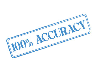 100% Accuracy Rubber Stamp Seal with an Outline and Text 