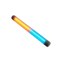Dual-Colored Illuminated Tube Abstract Technology and Energy Concept