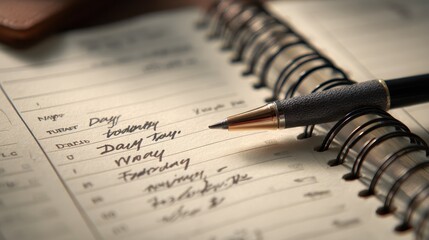 close up of a daily planner or calendar with a hand written message for a celebration or holiday no logos no brands ar 169