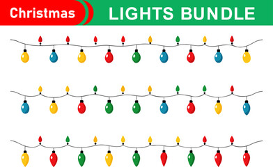 Festive Christmas Lights Bundle Colorful String Lights Decoration for Holiday Season