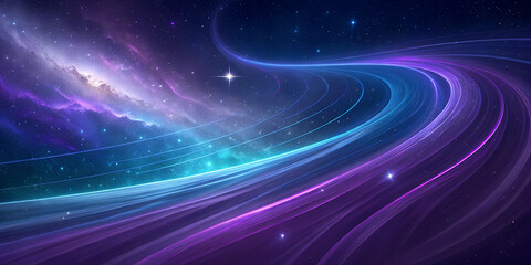 Fototapeta premium Cosmic Curves: Abstract Nebula Background