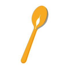 Orange spoon isolated on transparent background
