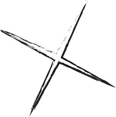 Brush star shape. Geometric design