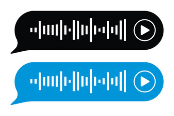 Voice memo interface elements. Vector elements for music player, podcasts, mobile voice message, streaming in eps 10.