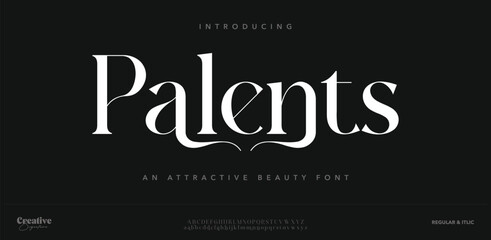 Palents modern minimal abstract alphabet fonts. Typography technology, electronic, movie, digital, music, future, logo creative font. vector illustration