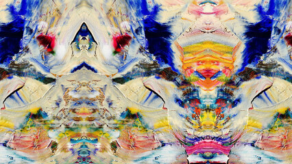 Fototapeta premium Abstract art background . Hand painting artwork on canvas .