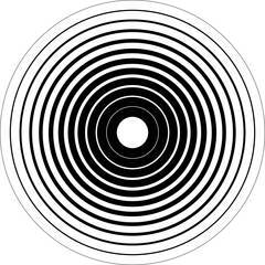 Circle with halftone line elements, sound wave