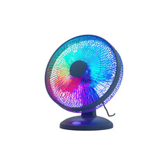 RGB LED Desk Fan with Colorful Illumination