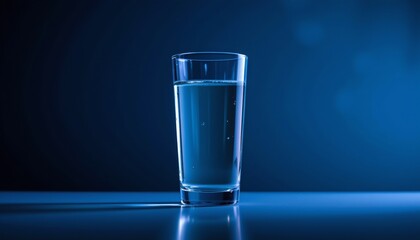 Elegant Glass Water Deep Blue Background