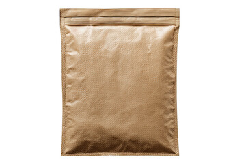 Blank bubble mailer with smooth kraft finish and clean rectangular form, lightweight and protective, isolated on transparent background.
