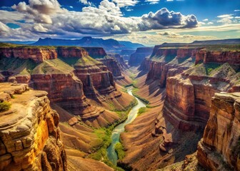 Deep Sulak Canyon landscape