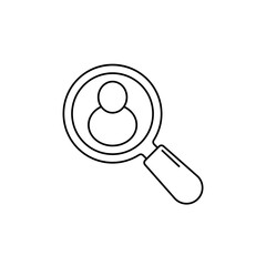 search icon outline editable stroke line drawing eps.