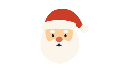 Flat Design Santa Claus – Modern Christmas Cartoon Illustration
